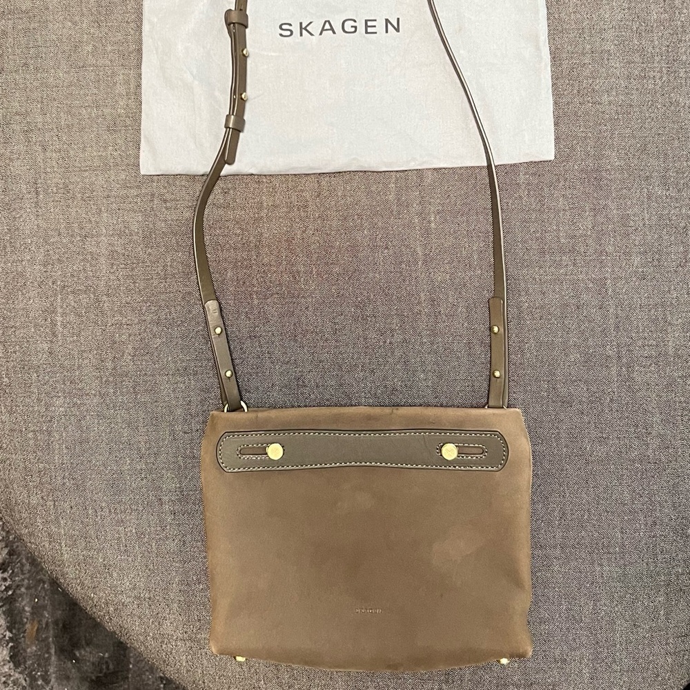 Skagen suede grey Mikkeline satchel